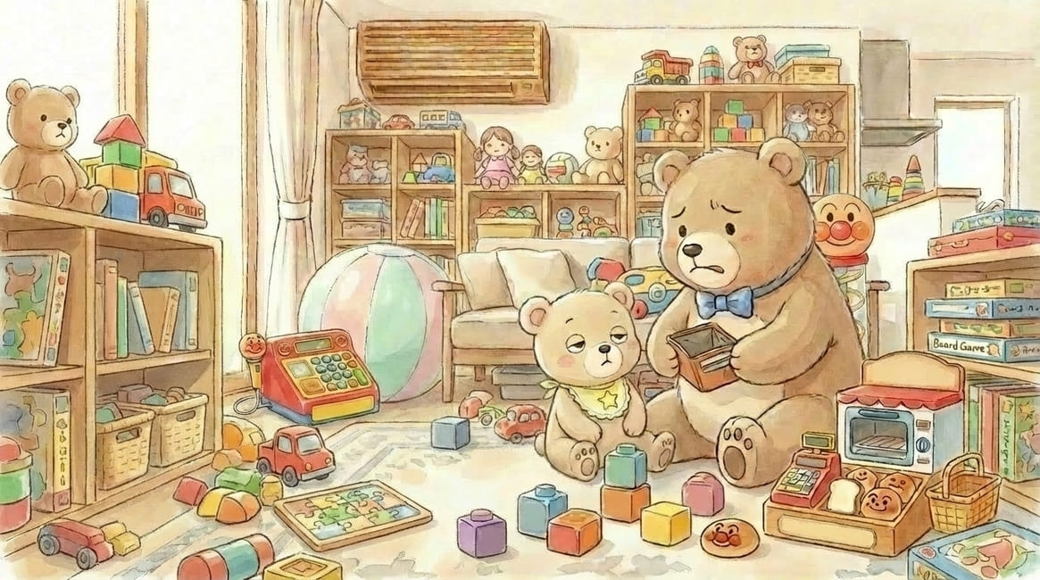 おもちゃで溢れかえる部屋